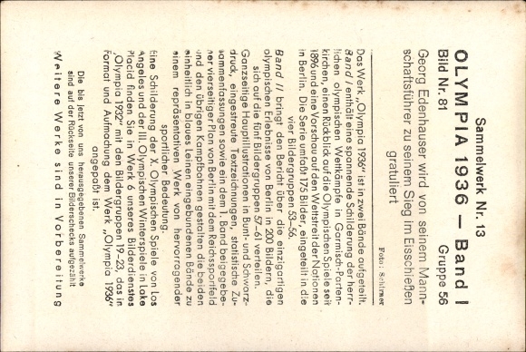 Zdjęcie z kolekcji Olympia 1936, Igrzyska Zimowe, Georg Edenhauser z liderem zespołu, curling