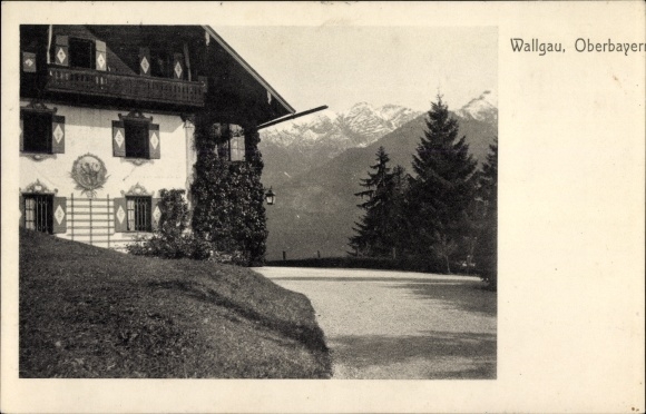 Postcard Wallgau Oberbayern, Berghotel
