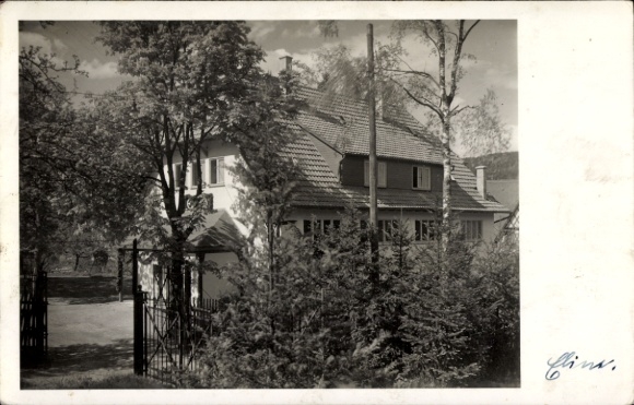 Postcard Bad Liebenzell in the Black Forest, residential building