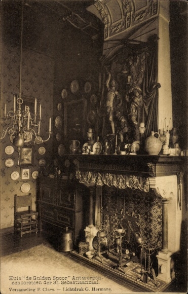 KP Antwerpia Flandria, Dom Guldena Spoora, Sala św. Sebastiana, kolekcja F. Claesa, fototyp G.