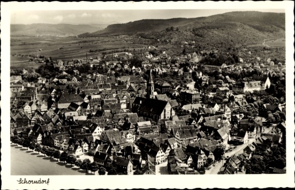 Ak Schorndorf in Württemberg, Fliegeraufnahme