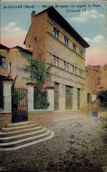 PC Saint Gilles du Gard, St-Gilles, Maison Romane, Pape Clément IV, architecture