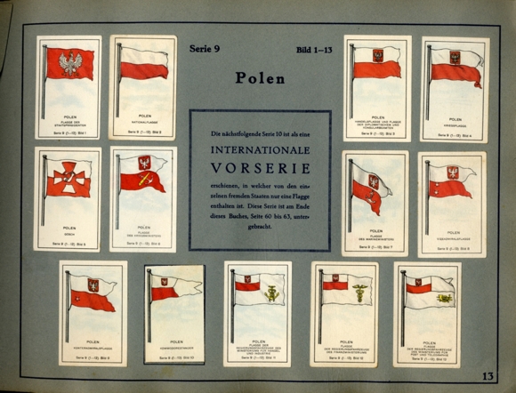 Who names the countries knows the flags? Collection picture album Massary cigarette factory, Berlin 1929