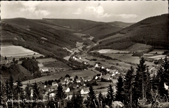 Postcard Albaum Kirchhundem in the Sauerland, panorama
