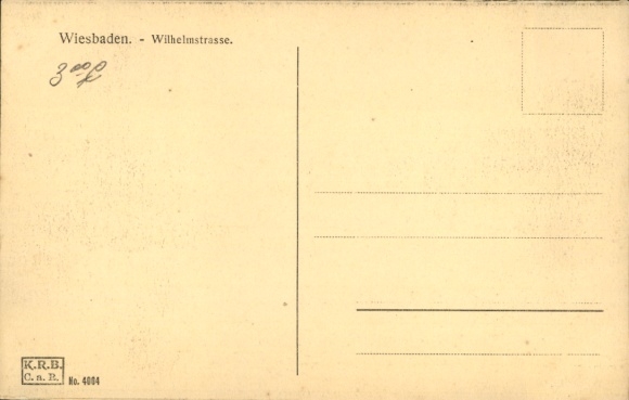 Postcard Wiesbaden in Hesse, Wilhelmstraße, tram line 6, Nassauer Hof