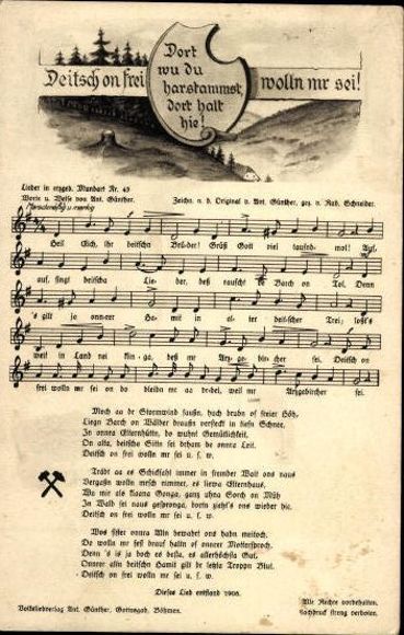 30 song cards, Anton Günther