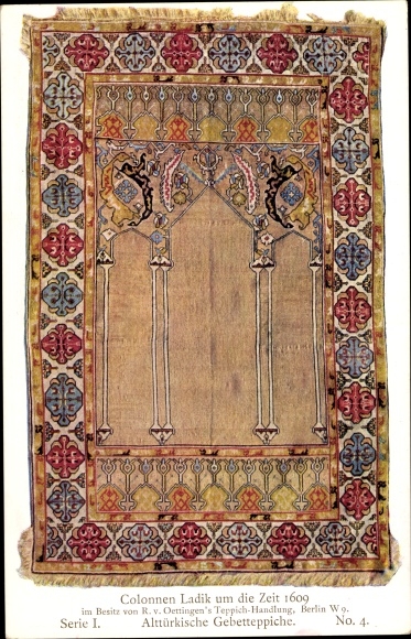 Ac Masterpieces of Oriental Knotting I 4, Old Turkish Prayer Rugs, Columns Ladik