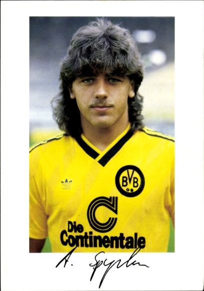 Autograph card footballer Adrian Spyrha, BVB 09, Borrussia Dortmund, autograph