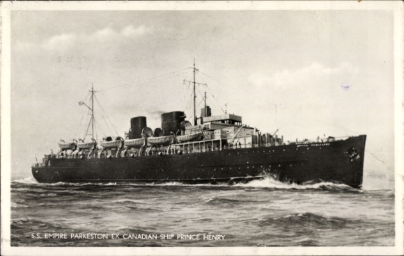 Ak S. S. Empire Parkeston Ex Canadian Ship Prince Henry, Kriegsschiff