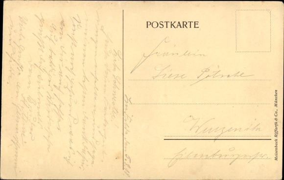Postcard Burned out French armored vehicle, burned tank driver, I. WW