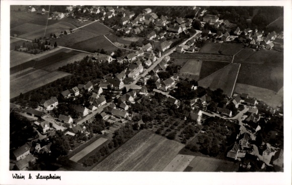 Ak Wain in Württemberg, Fliegeraufnahme