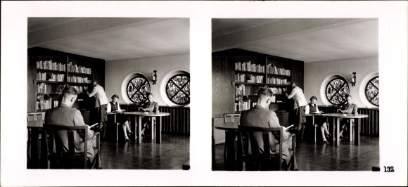 Stereo spatial image Photo The NS model companies 1937-38 No. 132 Landfeuergesellschaft Prov. Saxony Magdeburg