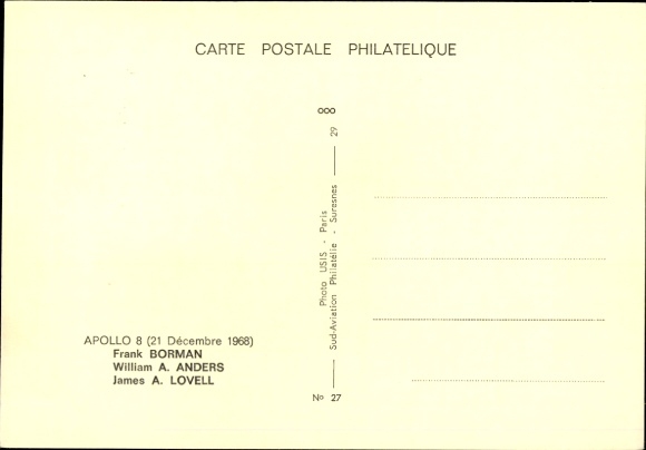 Postcard Cosmonauts, Frank Borman, William A. Anders, James A. Lovell