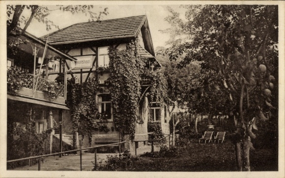 Postcard Schwarzburg in Thuringia, Pension Albrecht Neubauer