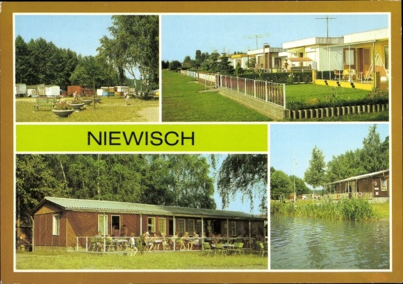 Ak Niewisch Friedland in der Niederlausitz, Am Schwielochsee, Campingplatz, Bungalows, Gaststätte
