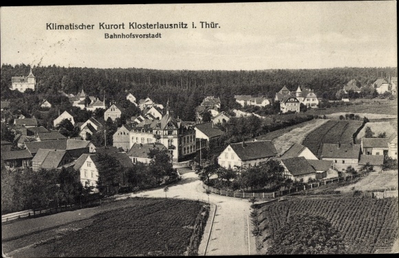 Postcard Bad Klosterlausnitz in Thuringia, view of the station suburb