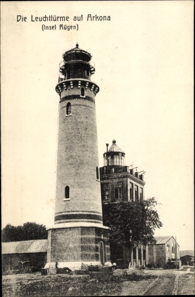 Ak Arkona Putgarten op het eiland Rügen, vuurtorens