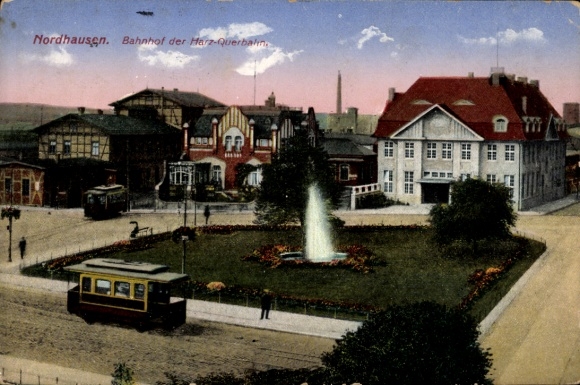 Ak Nordhausen am Harz, Bahnhof der Harzquerbahn