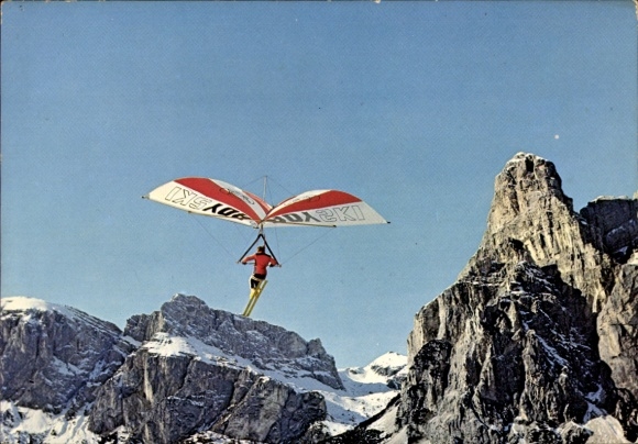 Postcard Alta Badia South Tyrol, Paragliding, Paragliding