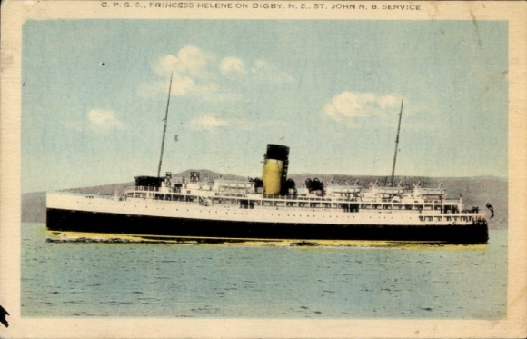 Ak passagiersschip Princess Helene, CPS, veerboot Digby Nova Scotia - St. John New Brunswick