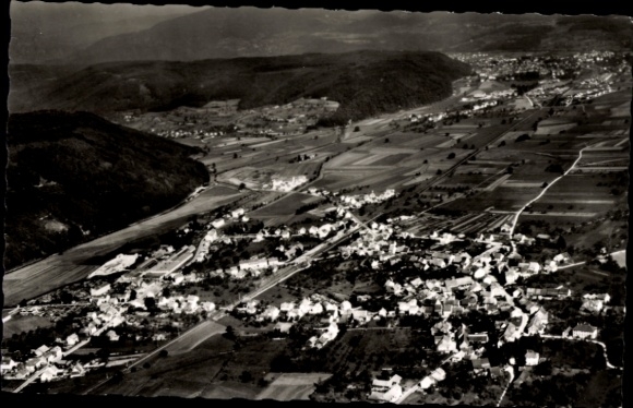 Ak Maulburg im Wiesental Südschwarzwald, Fliegeraufnahme