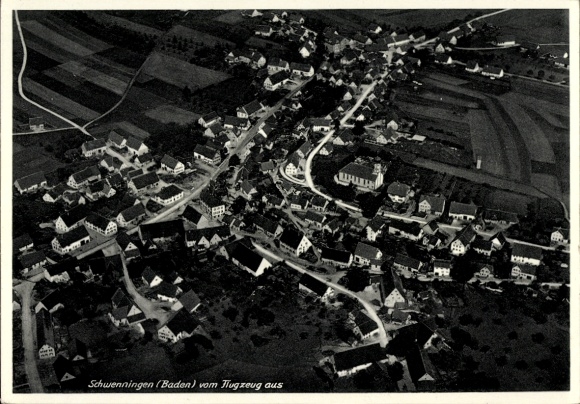 Ak Schwenningen am Heuberg Baden, Fliegeraufnahme