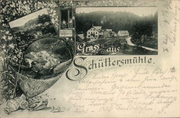 Postcard Schüttersmühle Pottenstein Upper Franconia, Mrs. Forester Graser, Guesthouse