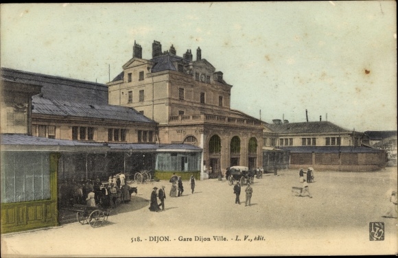 Postcard Dijon Côte d&#39;Or, Dijon Ville station