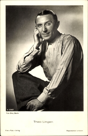 Postcard actor Theo Lingen, portrait