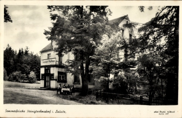 Postcard Steinigtwolmsdorf in Lusatia, Restaurant Waldhaus