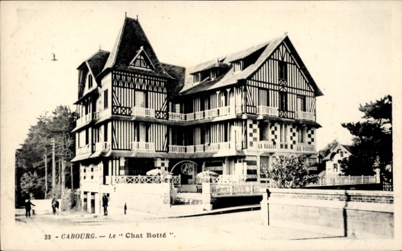 CPA Cabourg Calvados, Chat Botte