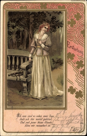 Chromo-Litho expectation, trumpeter von Säckingen