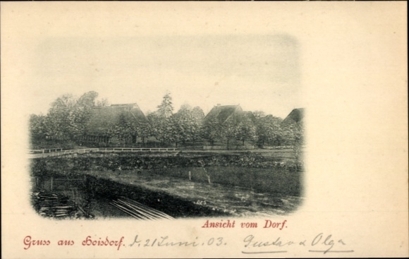 Postcard Hoisdorf in Schleswig-Holstein, village view