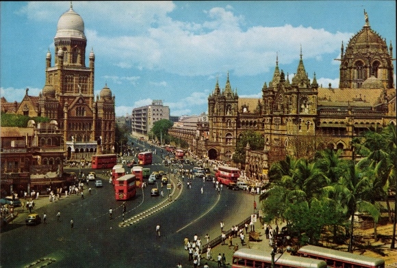 Postcard Mumbai Bombay Indian, Victoria Terminus