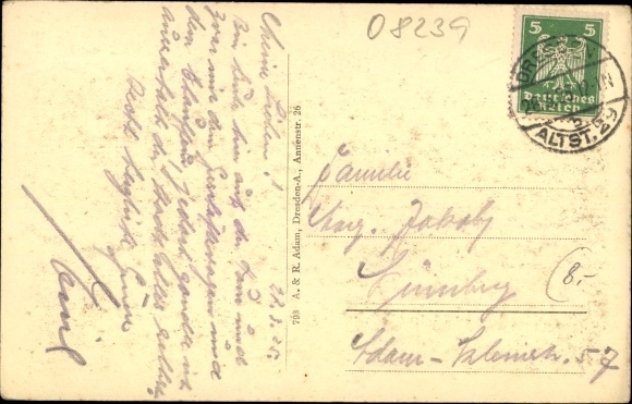 Postcard Schmiedeberg Dippoldiswalde in the Erzgebirge, town view