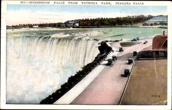 10 vintage ansichtkaarten Niagarawatervallen, verschillende uitzichten