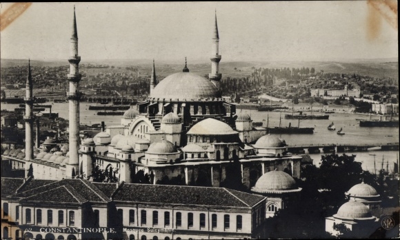 Postcard Constantinople Istanbul Türkiye, Suleymaniye Mosque, Suleymaniye Mosque