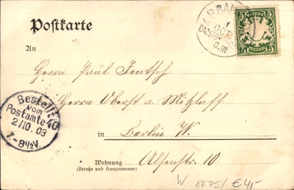 Postcard Bad Steben in Upper Franconia, Parkhotel with Parkallee