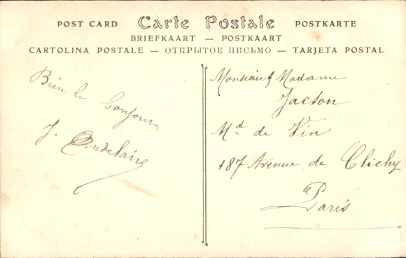 Postcard Roscoff Finistère, The harbour entrance light