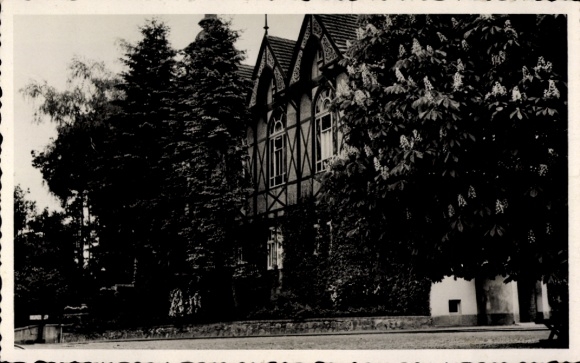 PC Lobetal Bernau near Berlin, half-timbered house, partial view
