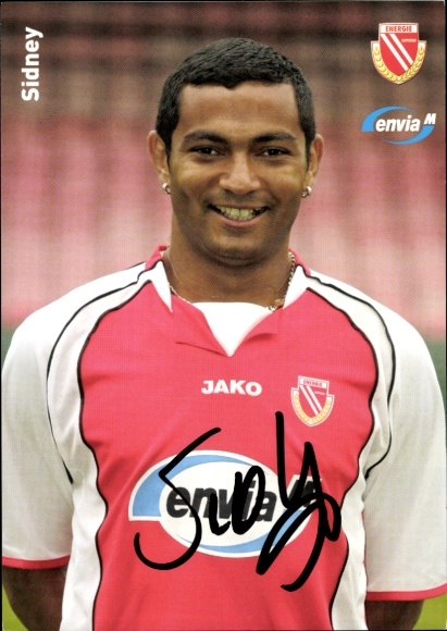 Autogrammkarte Fußballer Sidney, FC Energie Cottbus, Autogramm