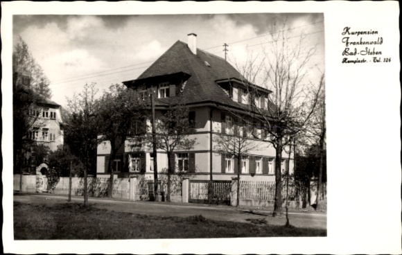 Postcard Bad Steben, Kurpension Frankenwald