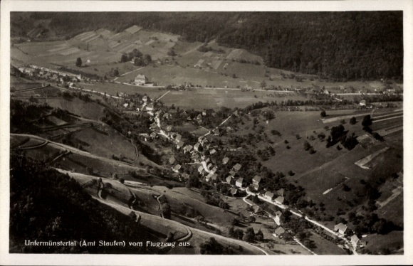 Ak Untermünstertal Münstertal im Schwarzwald, Fliegeraufnahme
