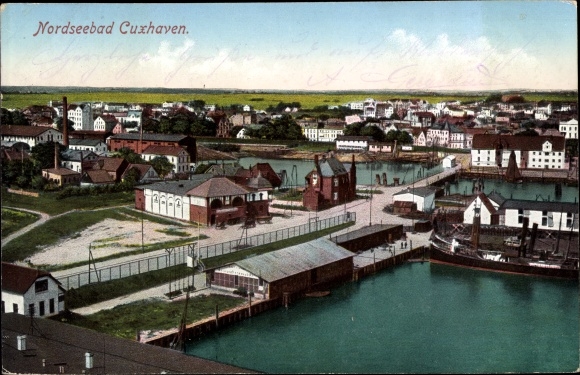 PC Nordseebad Cuxhaven, general view, port