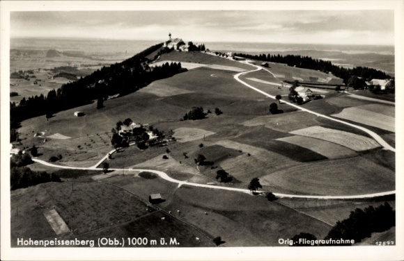 Ak Hohenpeißenberg Peißenberg Oberbayern, Fliegeraufnahme