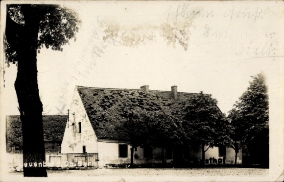 Postcard Leuenberg in der Mark, partial view of the house