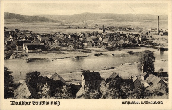 PC Hagenohsen Emmerthal near Hameln, German Thanksgiving Day, Weser view from the Bückeberg