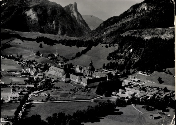 Ak Ettal Oberbayern,  Benediktinerabtei mit Wallfahrtskirche St. Maria
