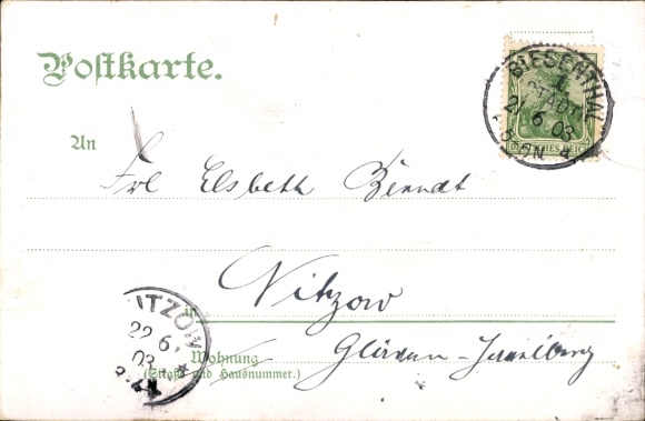 Postcard Biesenthal in der Mark, Old Town Hall, War Memorial