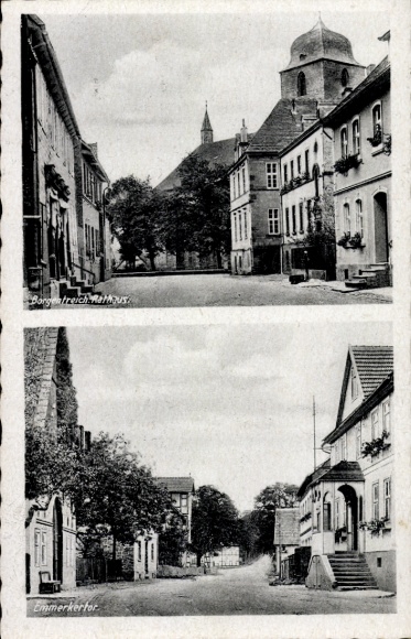 Postcard Borgentreich in Westphalia, Town Hall, Emmerkertor